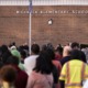shooting fallout, metal detectors in schools: people gather outside elementary school that was site of school shooting by 6-year old