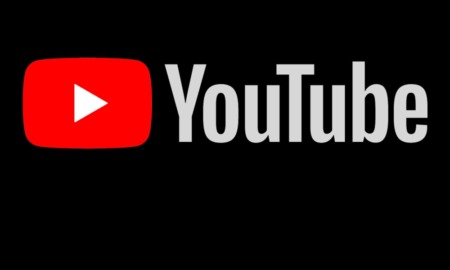YouTube logo: YouTube logo on black background