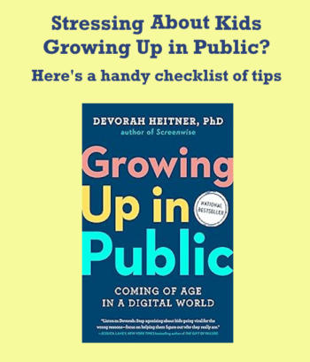 Social media and kids: Screenshot of Growing Up in Public book cover