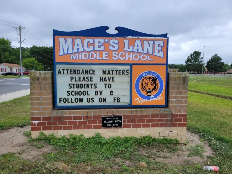 Vague school rules at the root of millions of student suspensions: sign of Mace's Lane Middle School