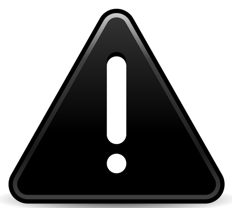 Warning sign icon: Triangle with exclamation mark