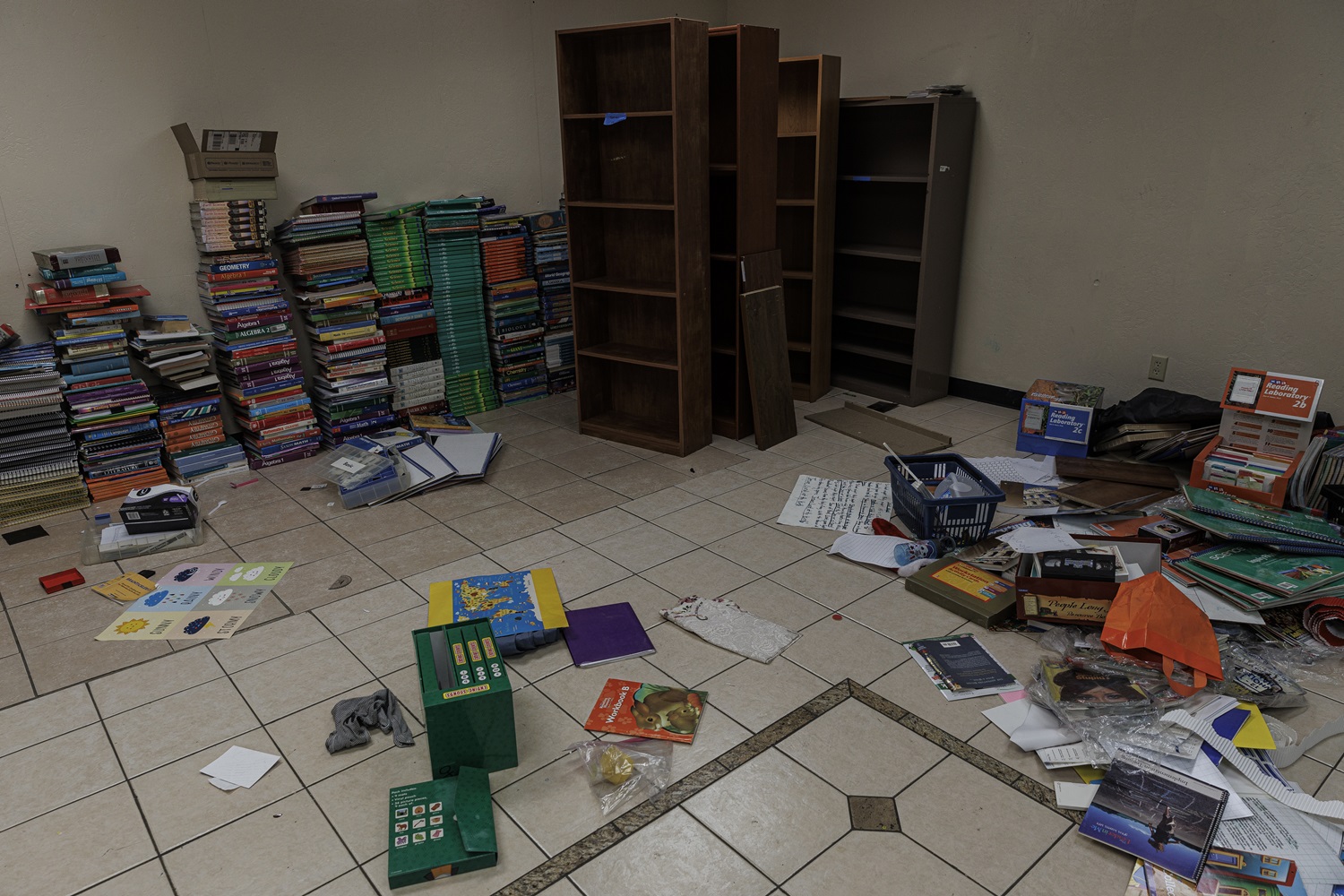 Arizona regulators closed failing charter school_It reopened private religious school funded by taxpayers: an abandoned room with emptied shelves, books and materials strewn over the floor