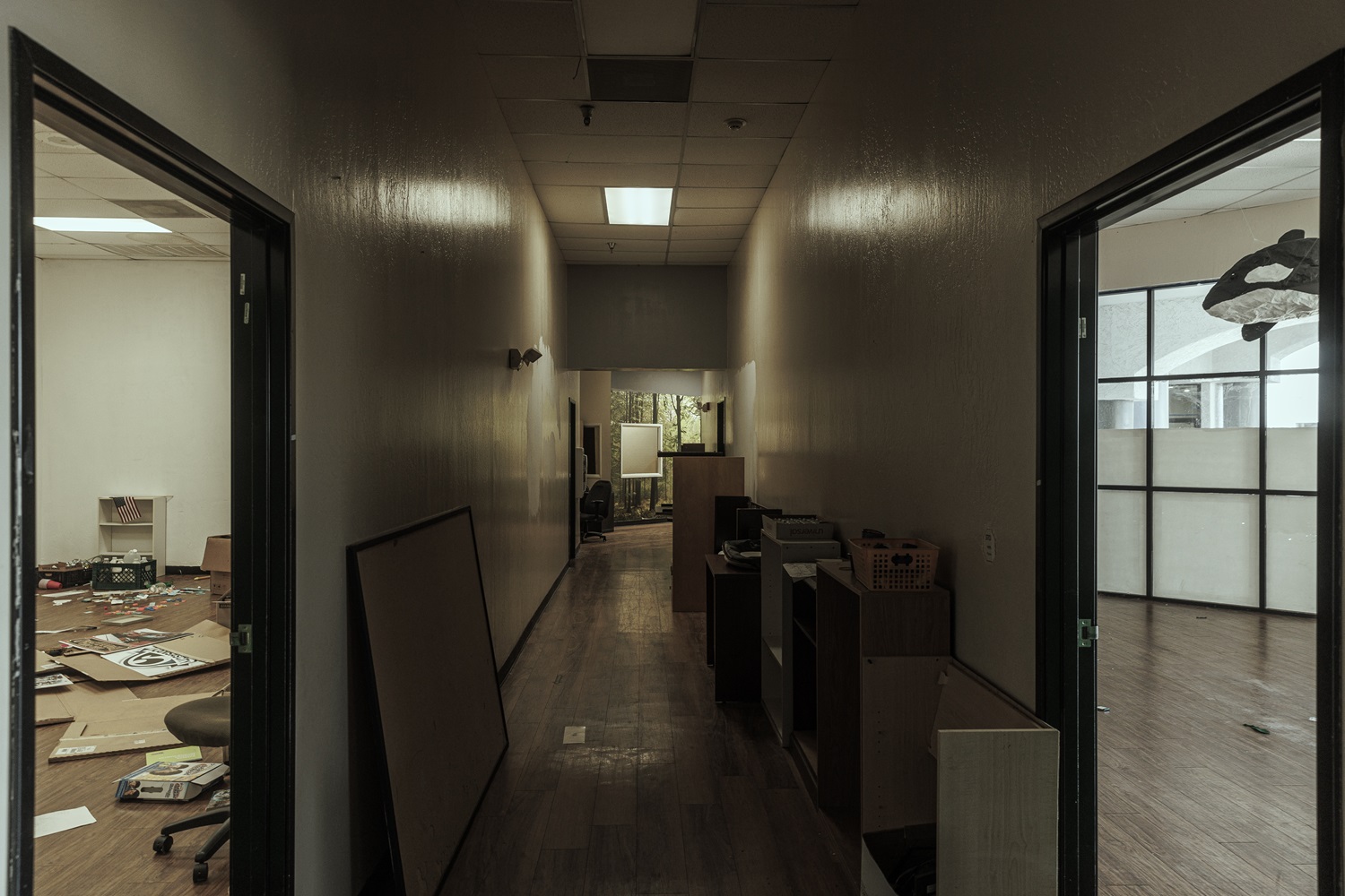 Arizona regulators closed failing charter school_It reopened private religious school funded by taxpayers: a look down hallway with abandoned classrooms on either side