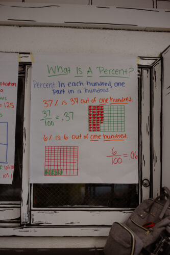 Maryland push to scale up high dosage math tutoring: White board with multi-colored text