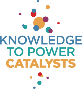 LOGO KP Catalysts With multiple colored small bubble effect