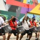 Philadelphia OST arts education program grants: group of youths with drums playing energetically