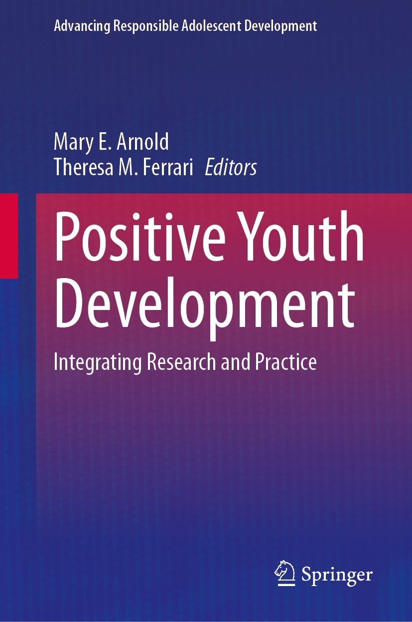 On Integrating Research and Practice_A new resource bridges the gap_PYD book cover: purple and blue book cover saying "positive youth development"