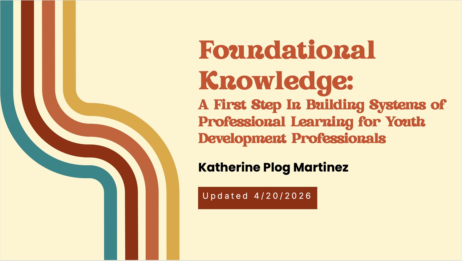 Youth Today, Katherine Plog Martinez-foundational knowledge cover graphic