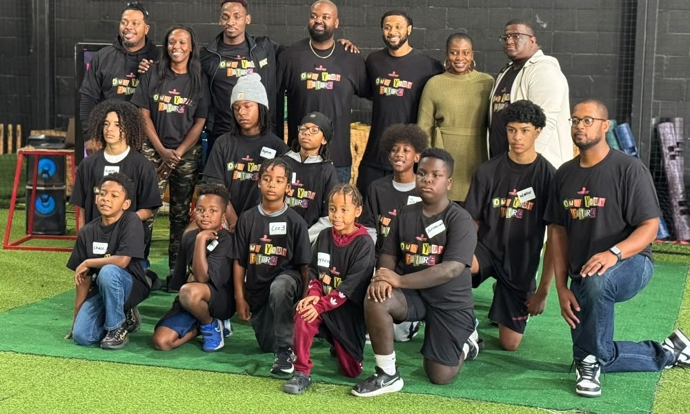 Four things navigating public-private community partnership taught me about leadership_feature: group of youth and adults in group posing for picture