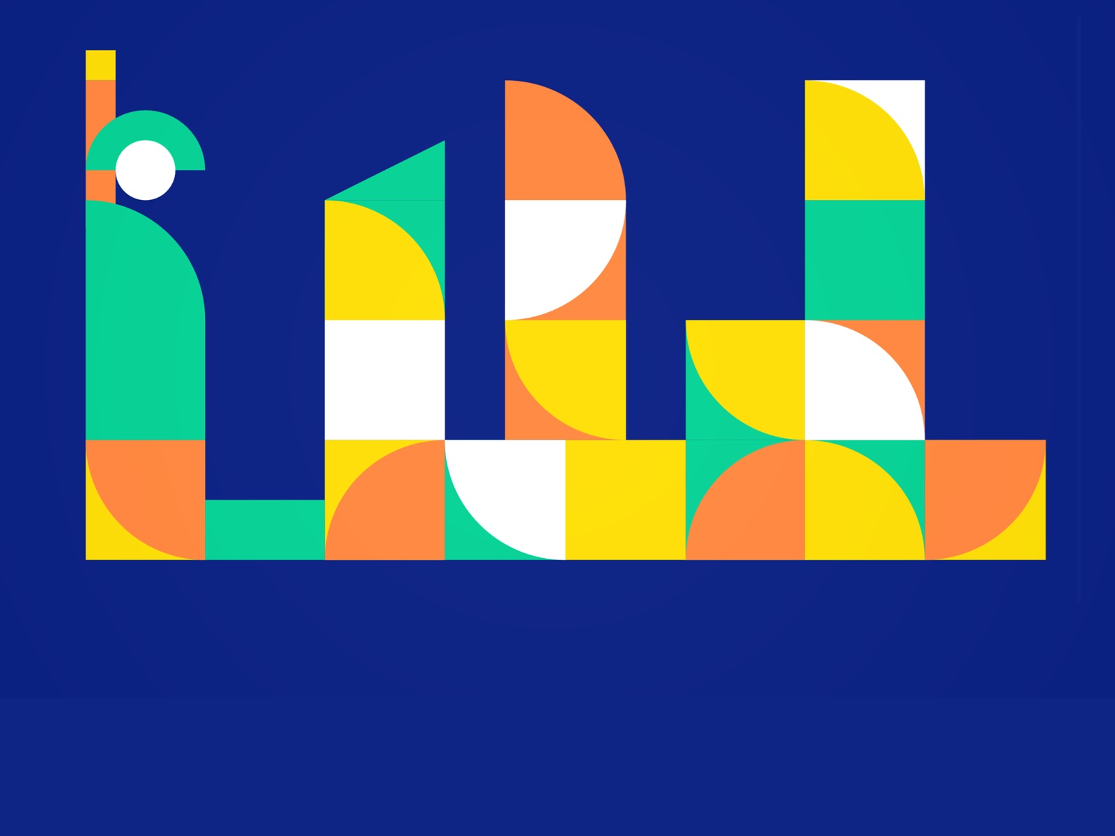 Investing in the workforce to sustain and expand youth services workforce in NYC_feature: graphic image showing colorful illustrated skyline against dark blue background