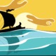 The Odyssey’s epic tale of productive struggle _feature: colorful graphic depiction of Greek warship from The Odyssey sailing