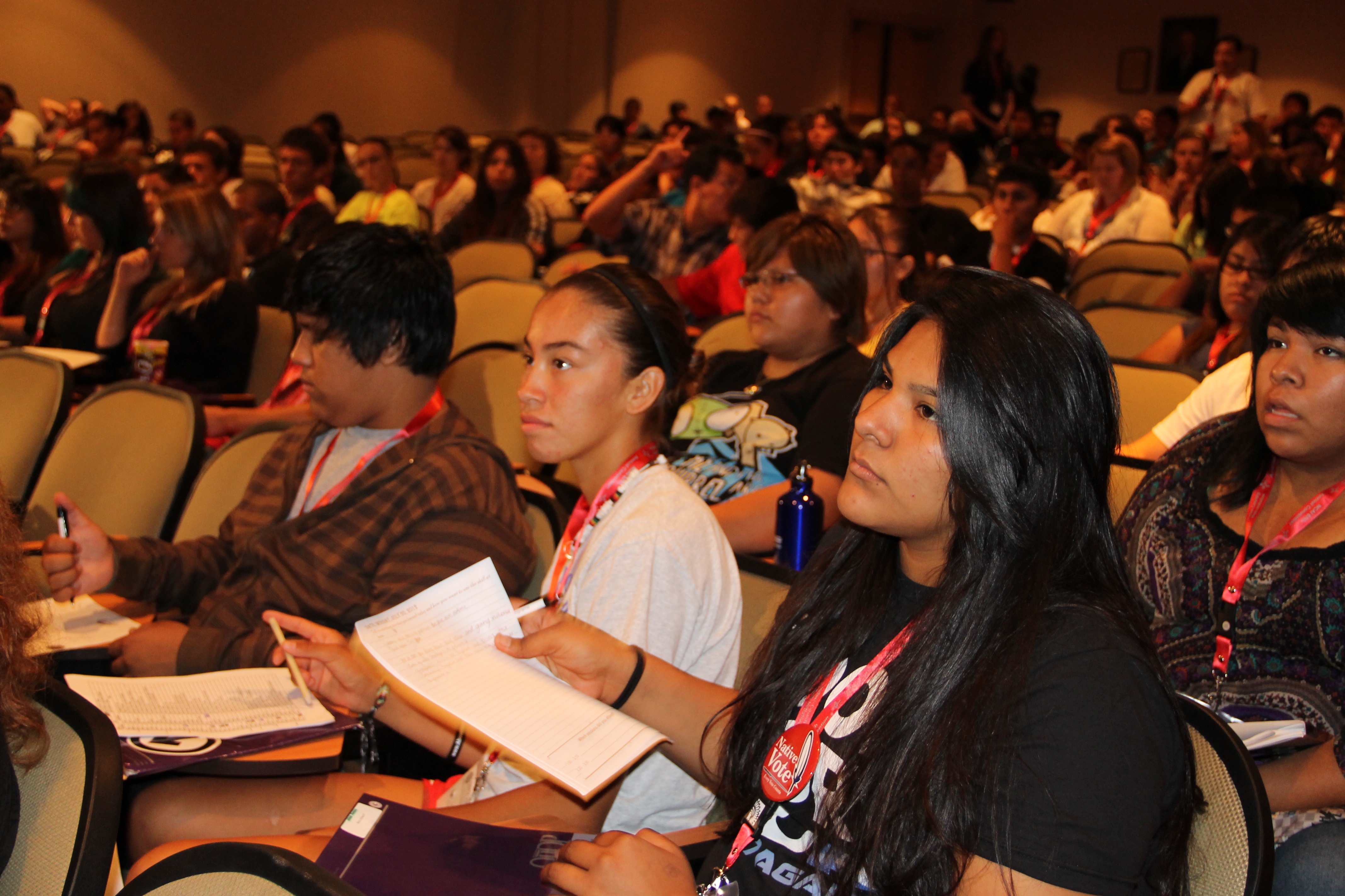 About 200 teens and adult chaperones representing 53 American Indian tribes across 22 states are in the Washington, D.C. area for a week-long dialogue with their peers and officials from the U.S. Departments of Justice, Education, and Health and Human Services.